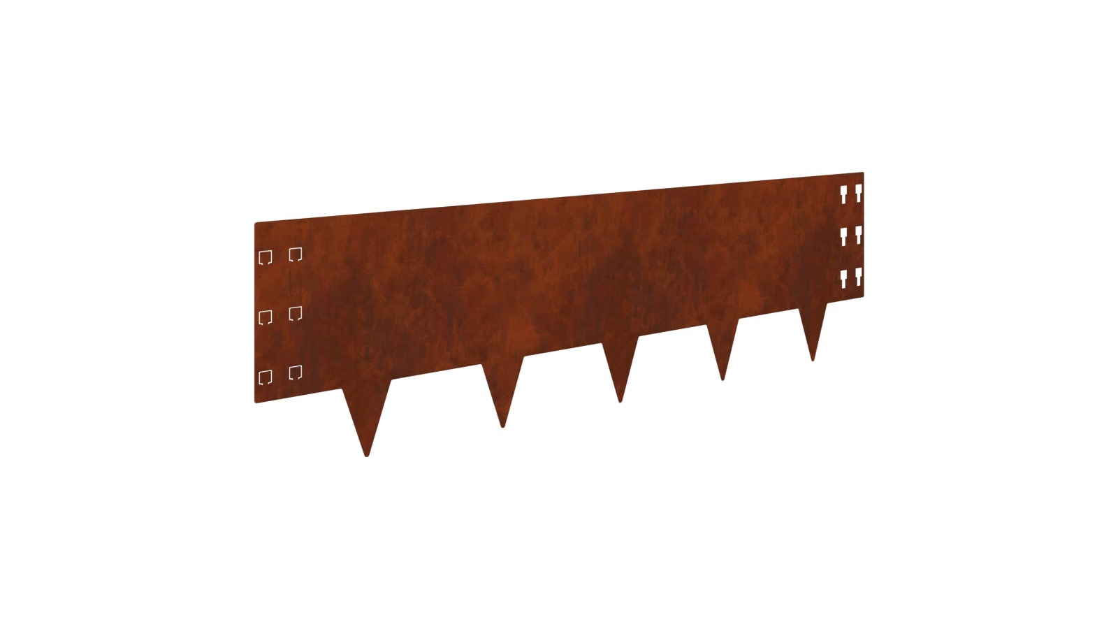 vidaXL 20 Piece Rusty Steel Lawn Edging - 100 x 30cm