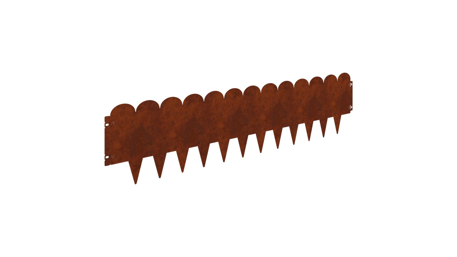 vidaXL 20 Piece Rusty Steel Lawn Edging - 103 x 25cm