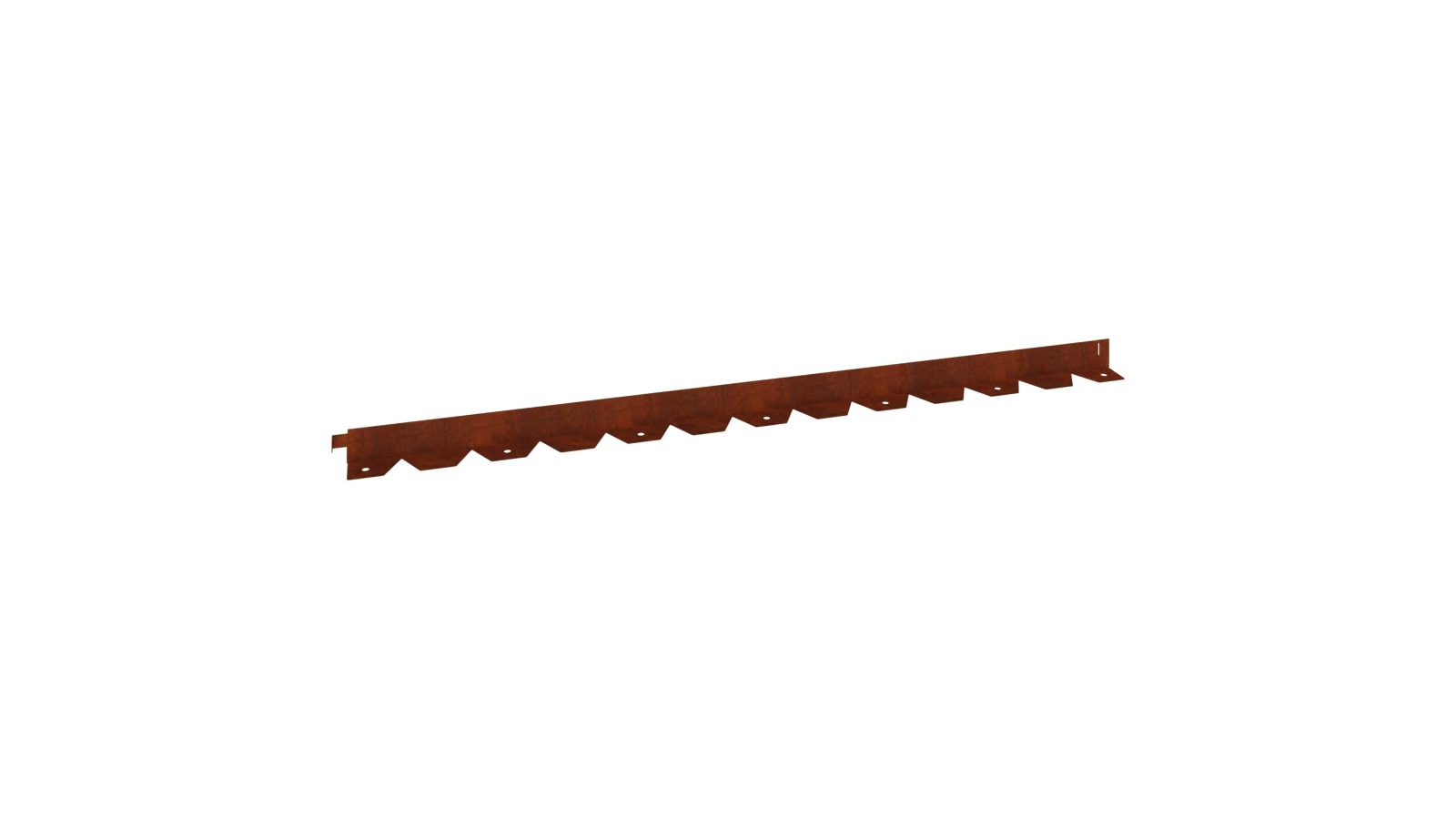vidaXL 10 Piece Rusty Sturdy Steel Lawn Edging - 102 x 4 x 4cm