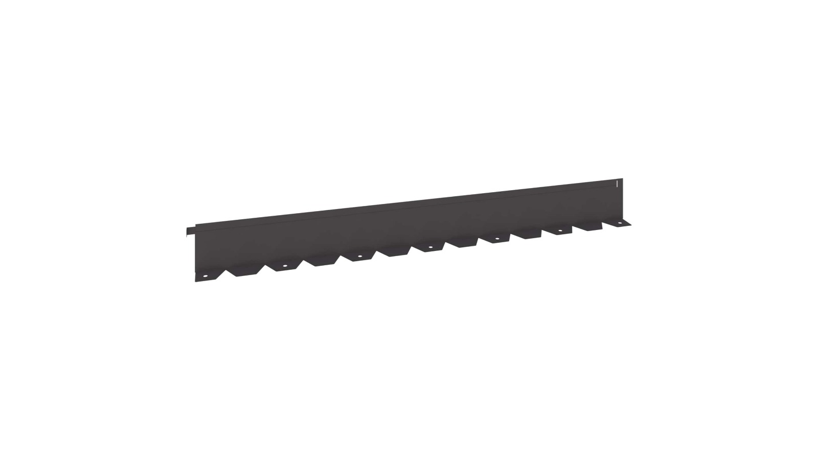 vidaXL 10 Piece Black Sturdy Steel Lawn Edging - 102 x 10 x 4cm