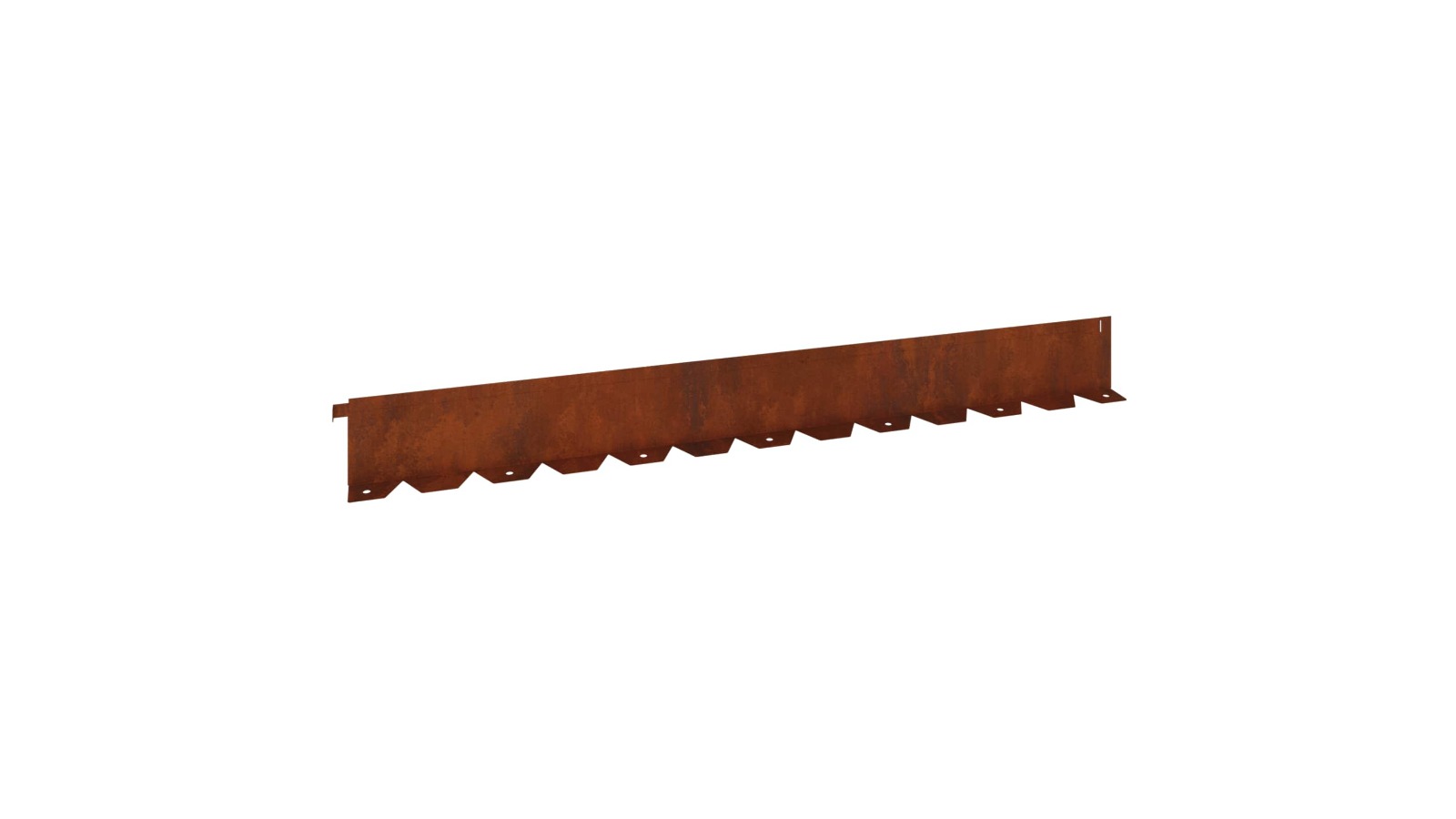 vidaXL 20 Piece Rusty Steel Sturdy Lawn Edging - 102 x 10 x 4cm