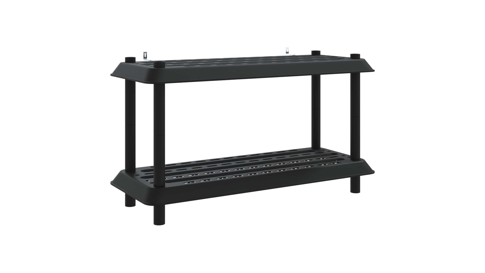vidaXL Anthracite PP 2-Tier 100 x 40 x 55.5cm Shelving Unit