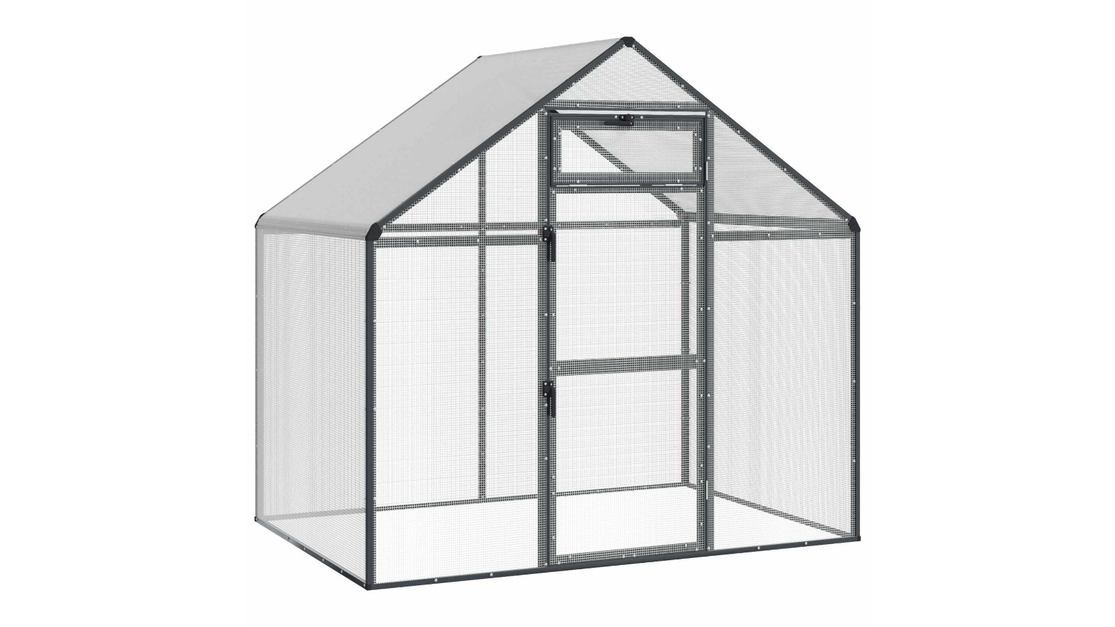 vidaXL Anthracite Welded Wire Mesh Bird Cage - 181.5 x 110.5 x 173.5cm