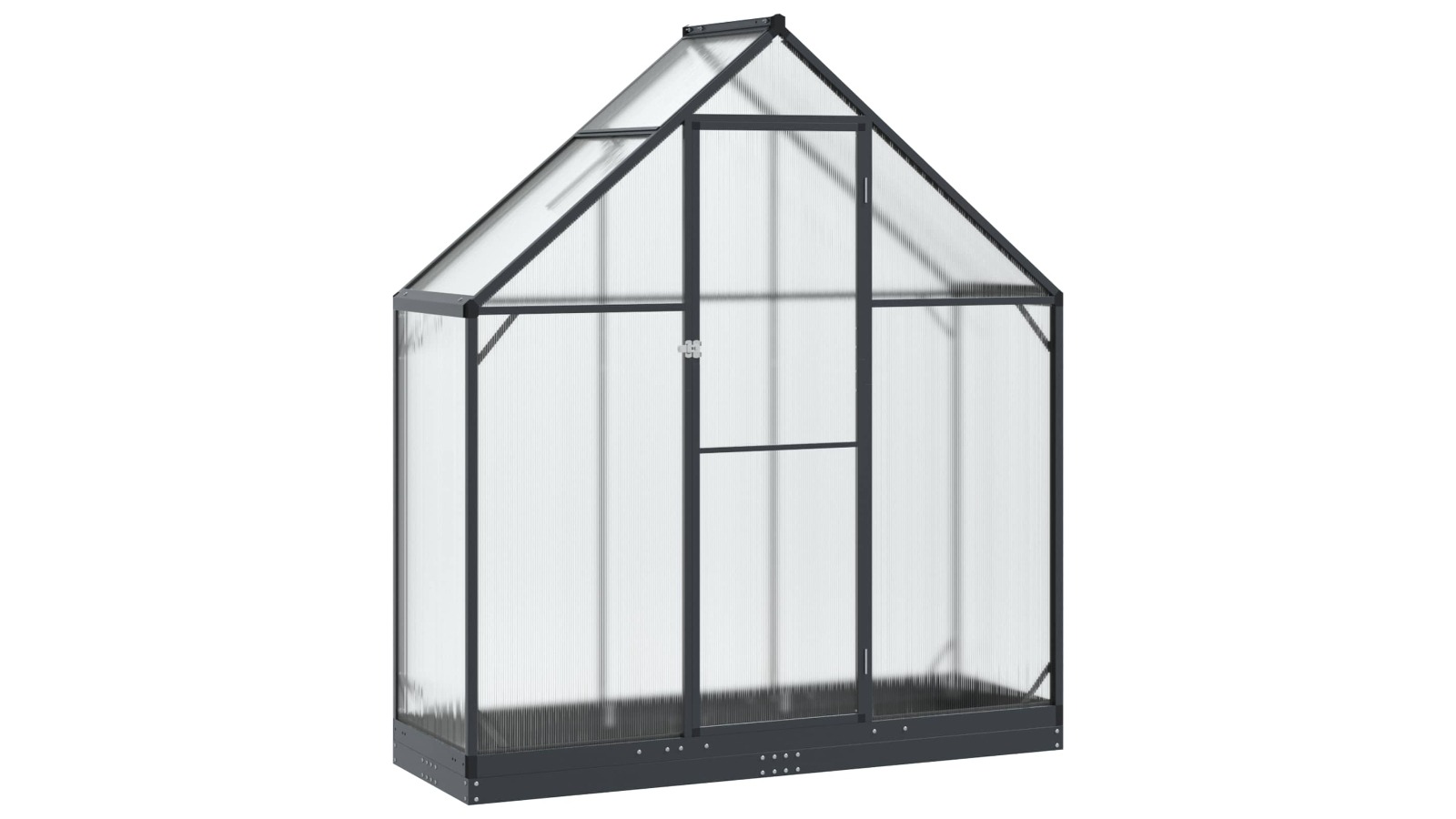 vidaXL Anthracite Garden Greenhouse with Door - 183.5 x 63.5 x 207cm