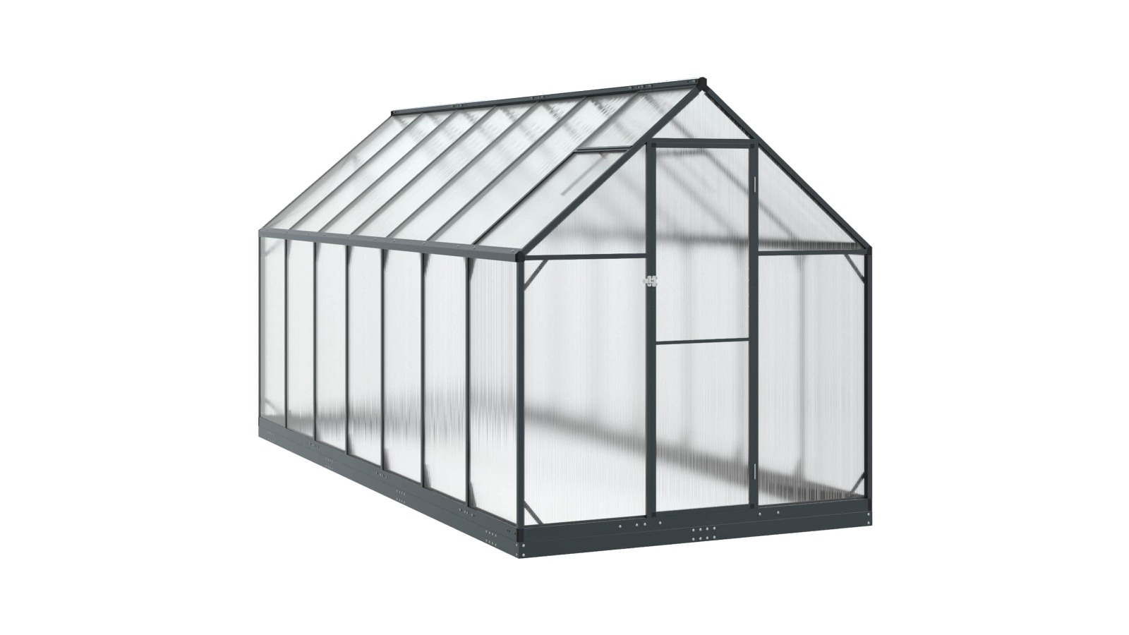 vidaXL Anthracite Garden Greenhouse with Door - 183.5 x 423.5 x 207cm