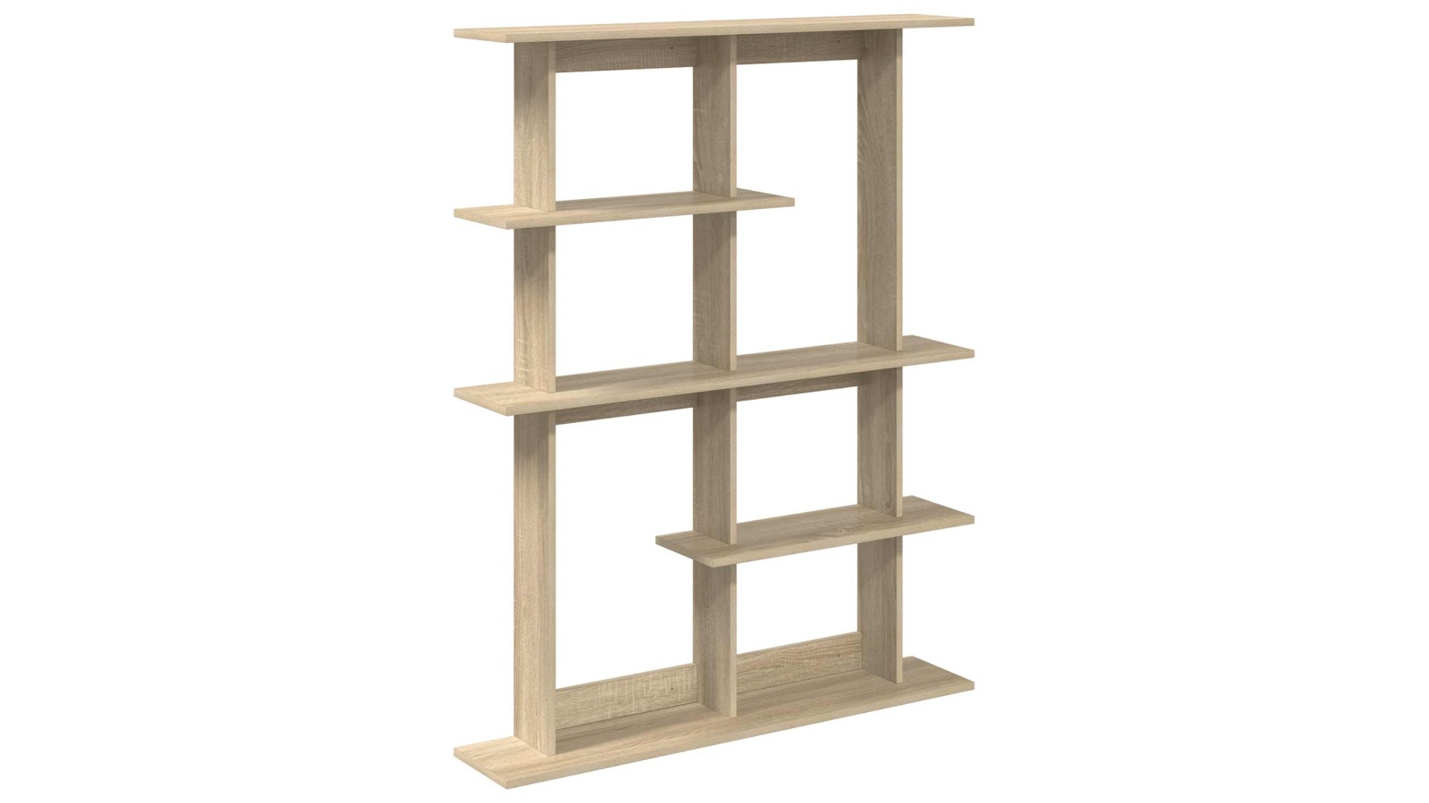 vidaXL Brown Engineered Wood 102 x 20 x 130cm Wall Shelving Unit