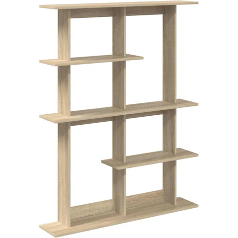vidaXL Brown Engineered Wood 102 x 20 x 130cm Wall Shelving Unit