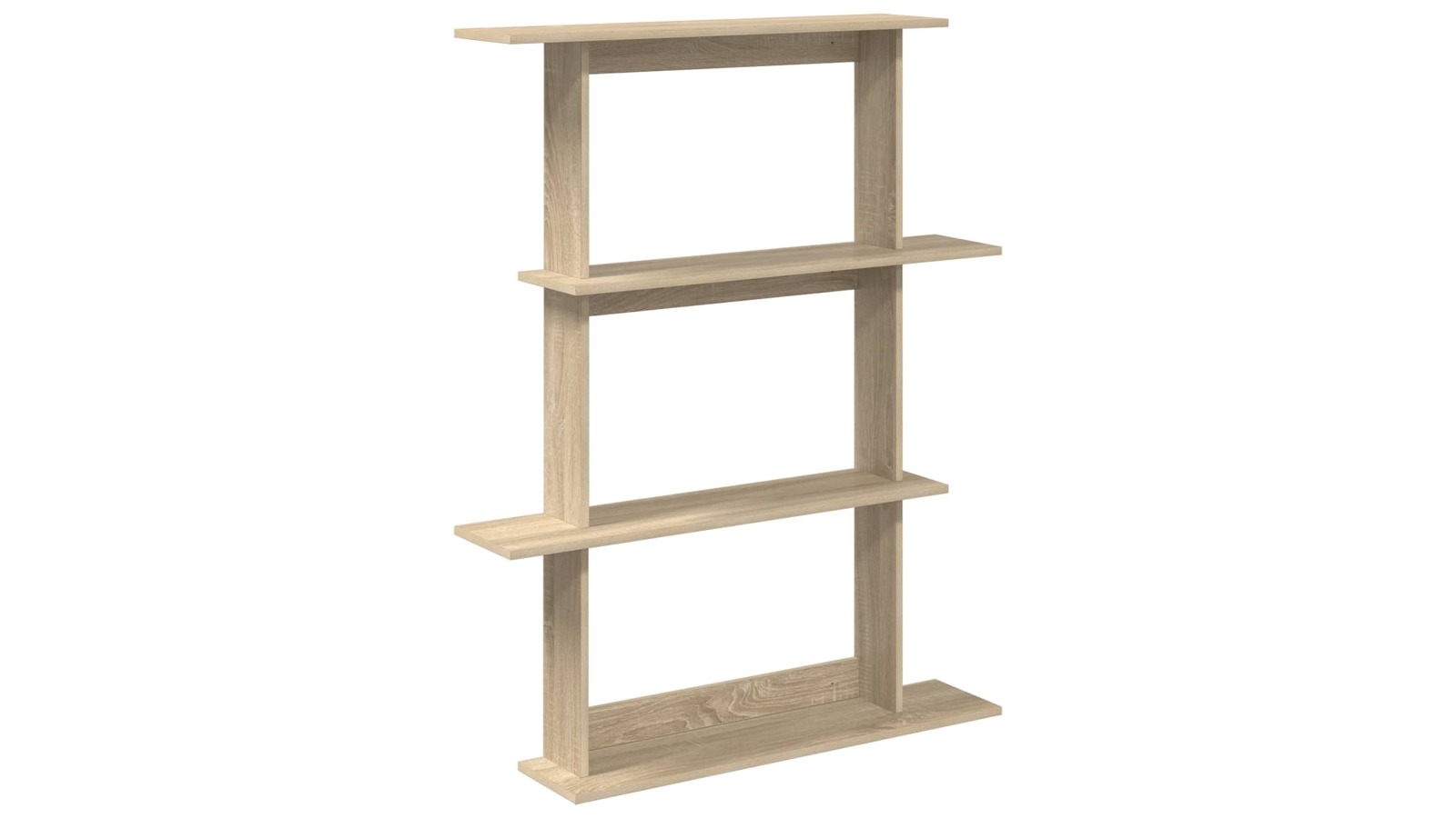 vidaXL Brown Engineered Wood 100 x 20 x 126cm Wall Shelving Unit