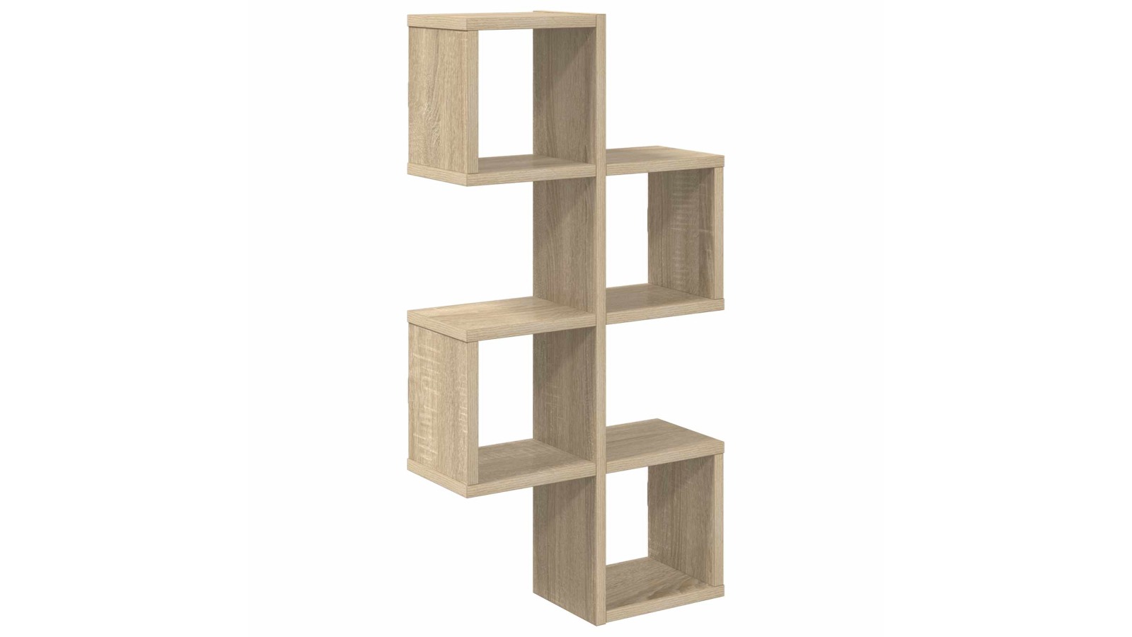 vidaXL Brown Engineered Wood 39 x 15 x 76cm Wall-Mounted Shelf