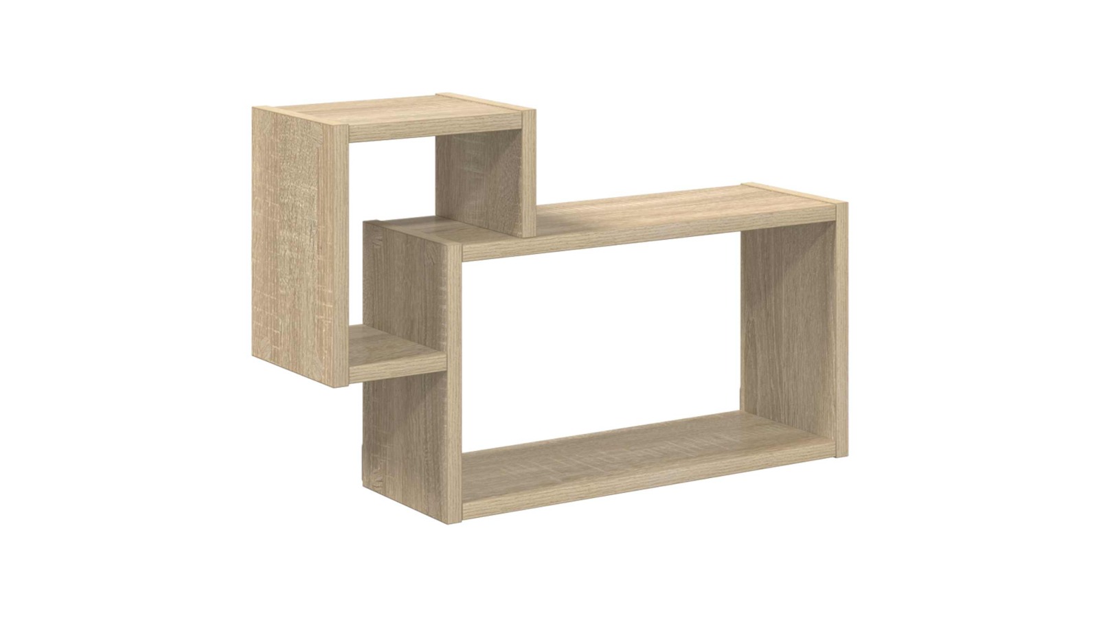 vidaXL Brown Engineered Wood 55 x 15 x 35cm Wall-Mounted Shelf