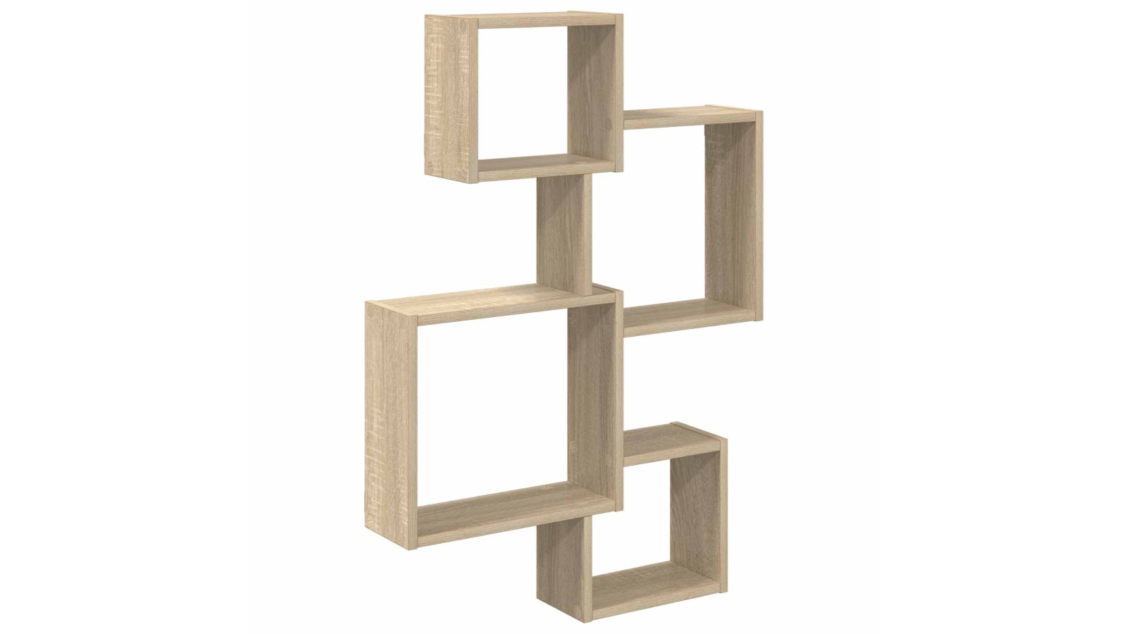 vidaXL Brown Wall-Mounted 64 x 13.5 x 91.5cm Cube Shelf