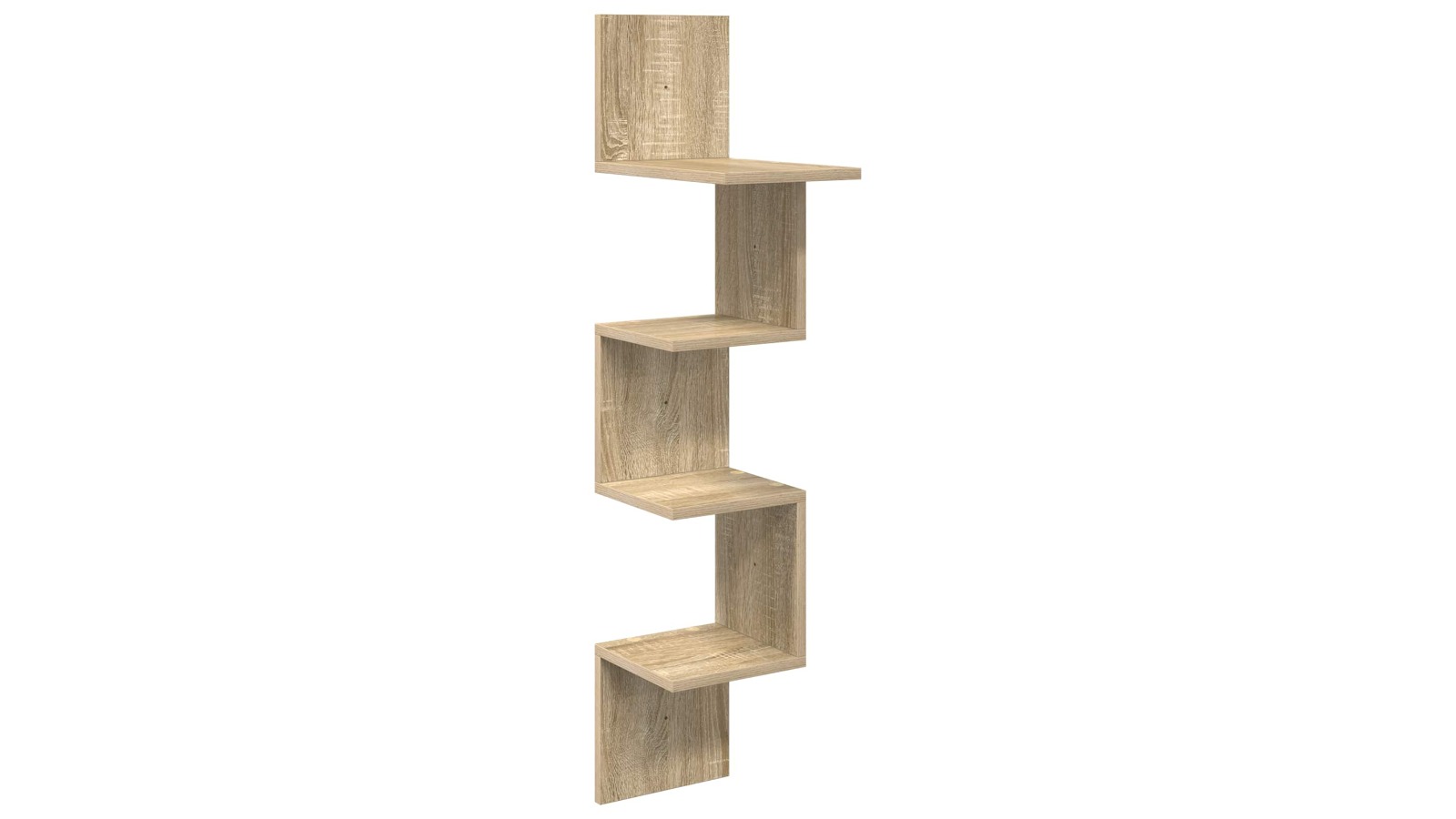 vidaXL Brown Engineered Wood 32 x 21 x 107cm Wall-Mounted Shelf