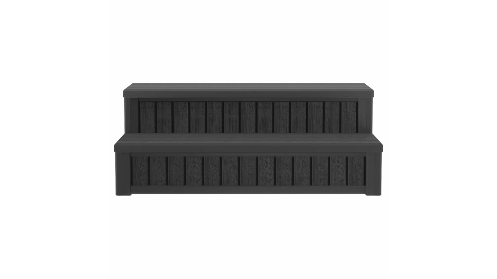vidaXL 2-Step 93 x 57 x 35cm Hot Tub Step with Storage - Black