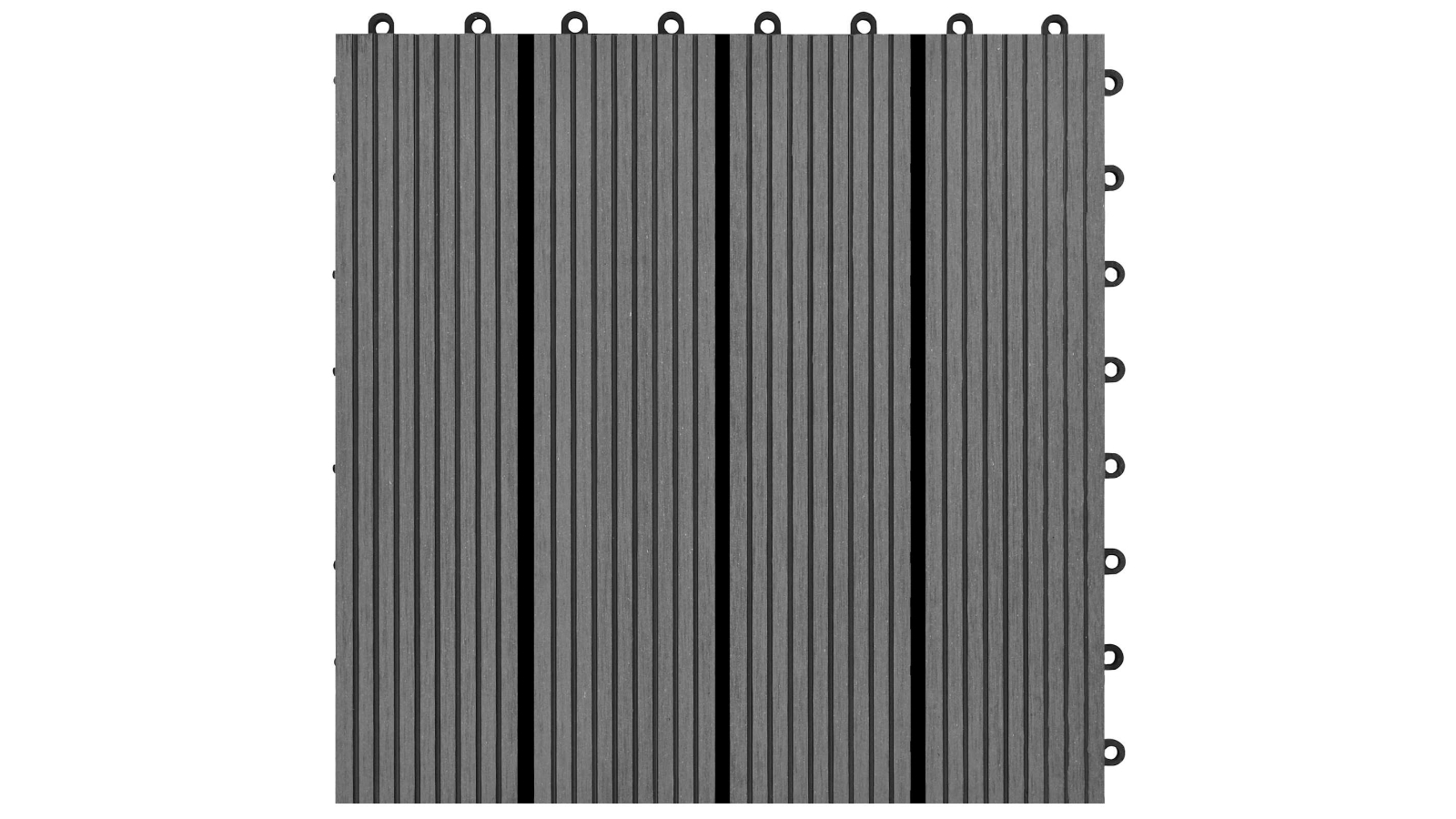 vidaXL 22 Piece Grey WPC 30 x 30cm Decking Tile