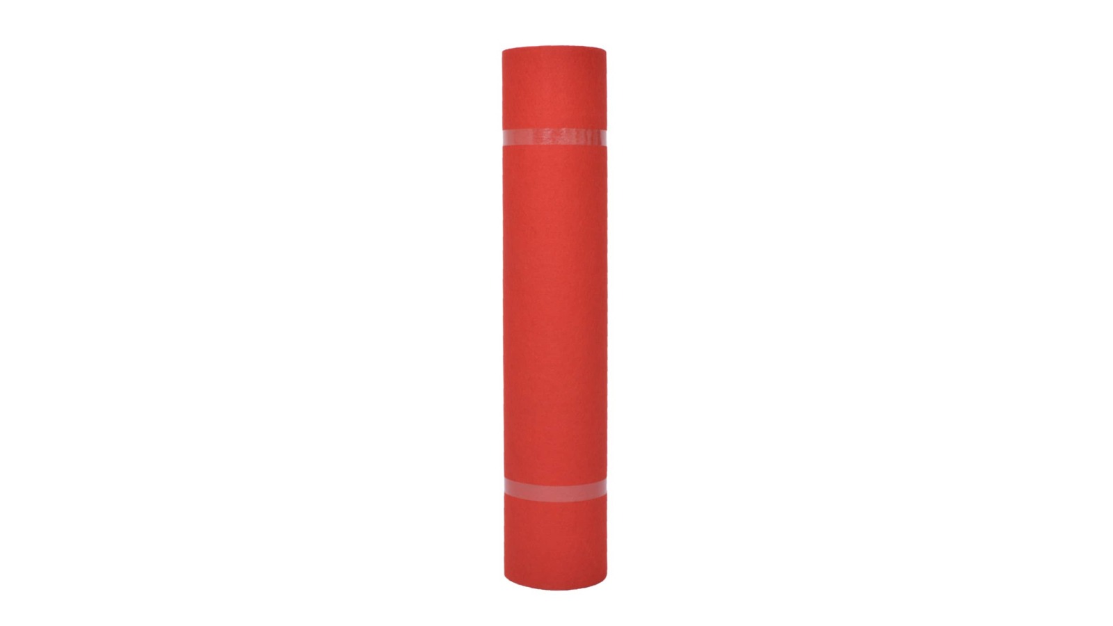 vidaXL Red Fabric Plain Carpet - 1 x 24m