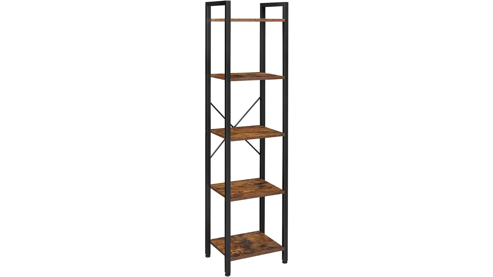 Vikus Steel Frame Bookshelf Industrial Style - Rustic Brown/Black
