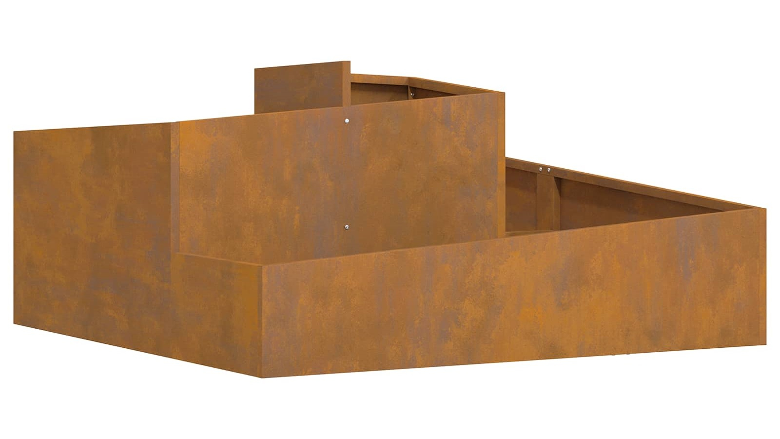 vidaXL Brown Weathering Steel Garden Planter - 100 x 100 x 50cm
