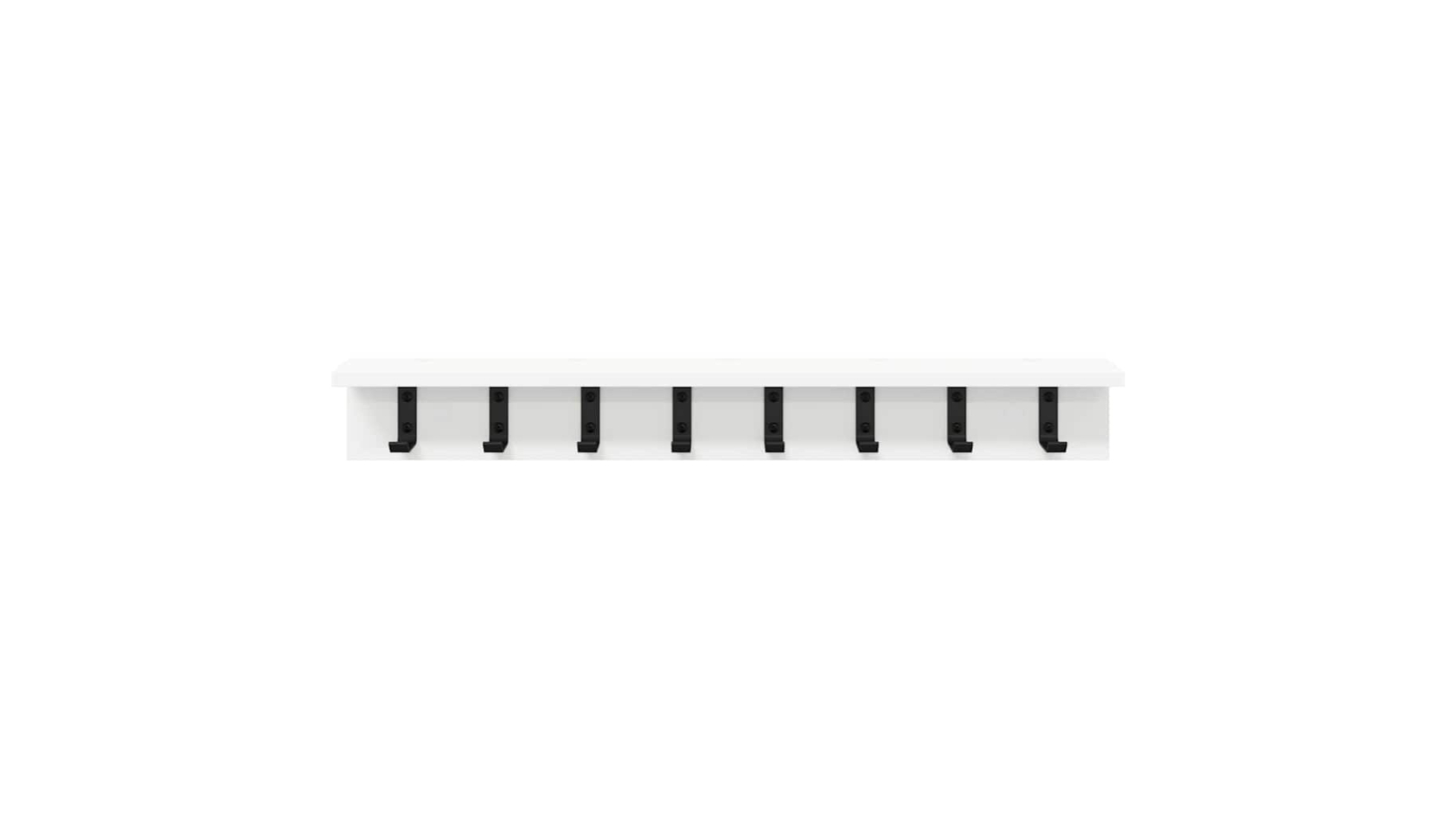 vidaXL White Wall-Mounted Coat Rack - 80 x 10.5 x 10.5cm