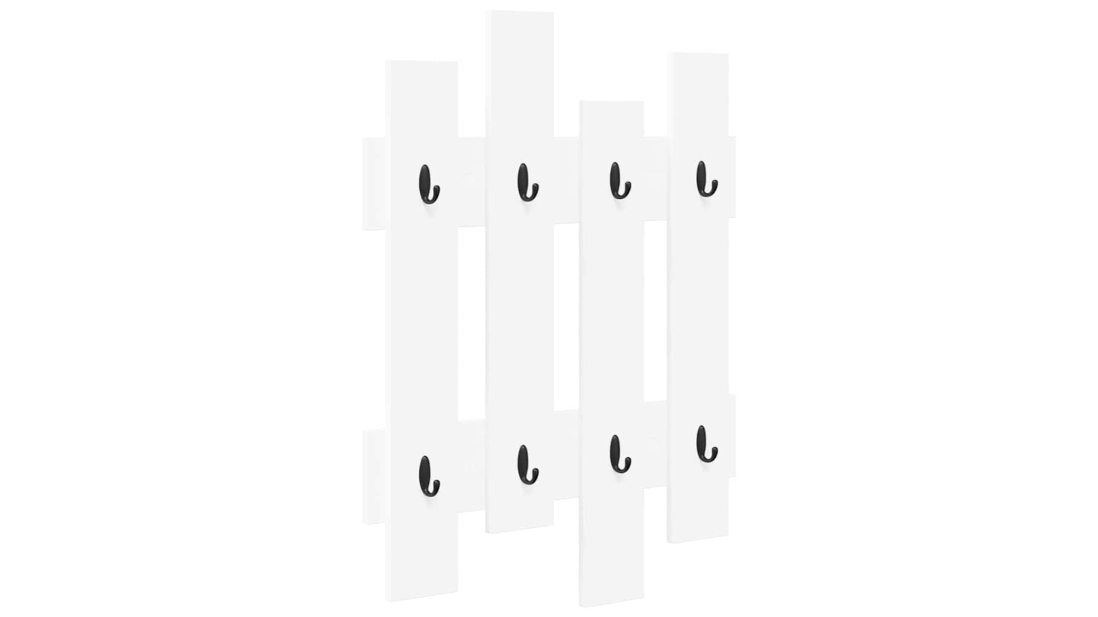 vidaXL White Engineered Wood Wall-Mounted Coat Rack