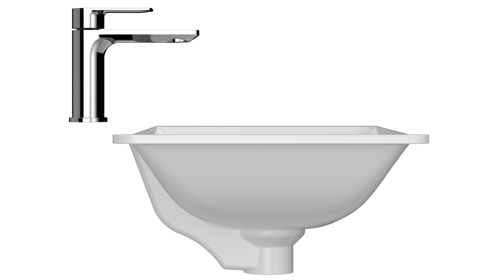 Caroma Urbane II Under Counter Vanity Basin with No Tap Hole Harvey