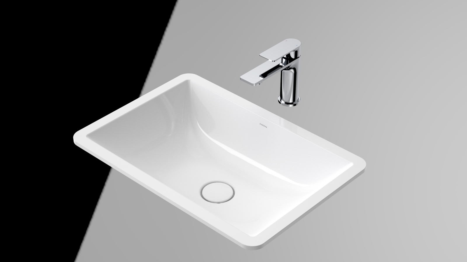 Caroma Urbane II Under Counter Vanity Basin with No Tap Hole Harvey