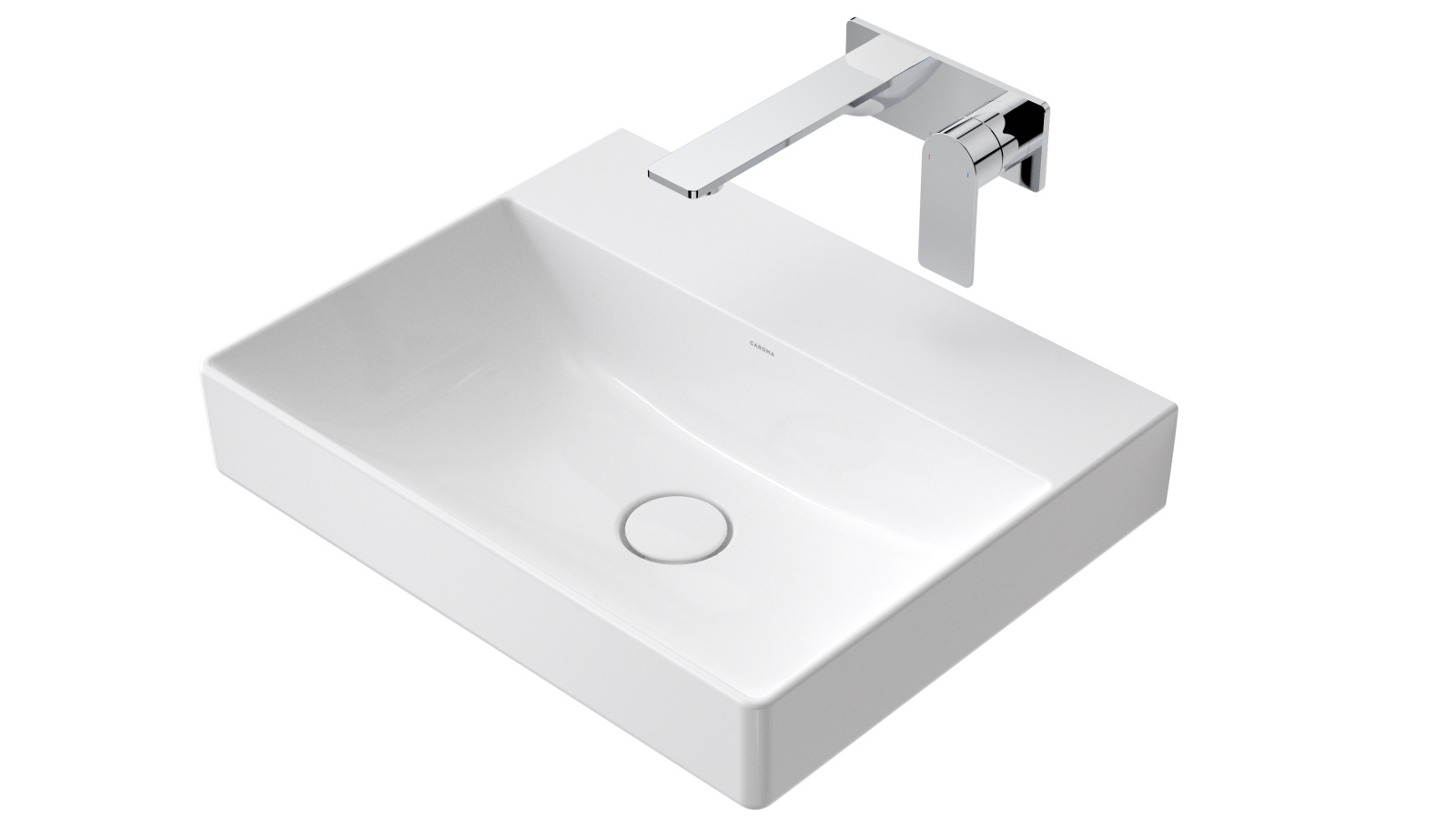 Caroma Urbane II Wall Basin with No Tap Hole