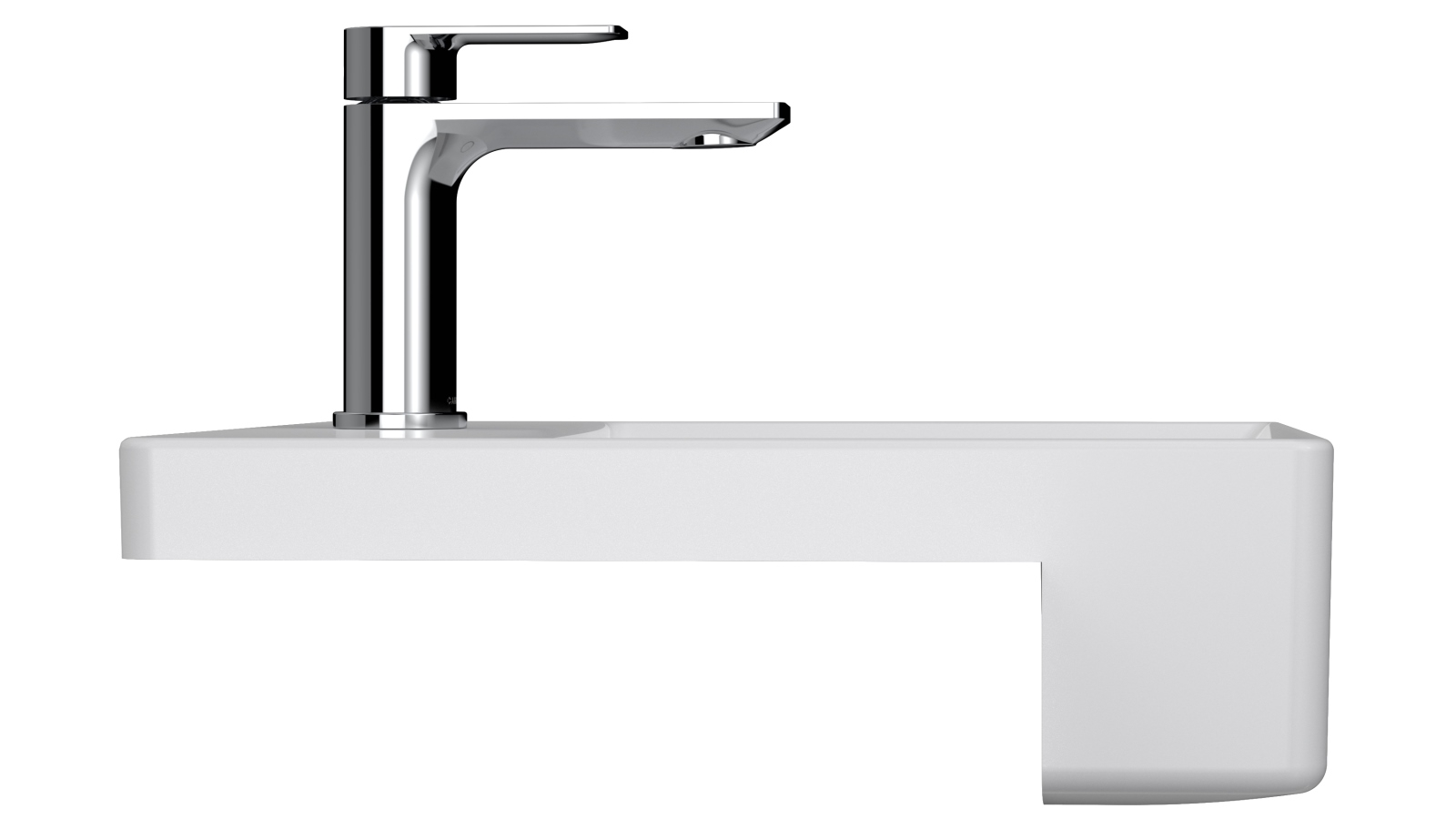 Caroma Urbane II Ceramic Semi Recessed Vanity Basin with 1 Tap Hole