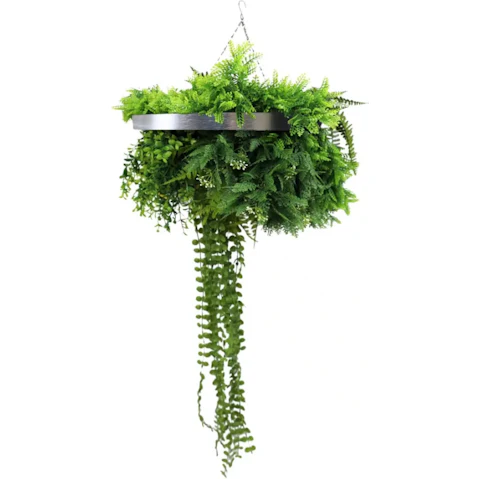Designer Plants UV Resistant Silver Framed Hanging Disc - 40cm