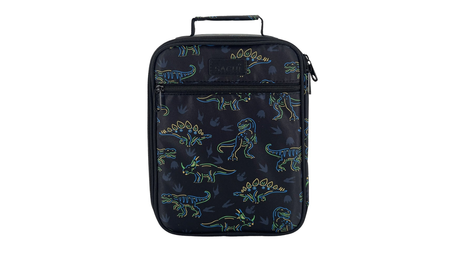 Sachi Style 225 Fashionable Lunch Tote - Neon Dinosaurs