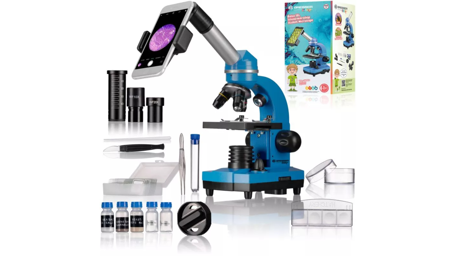 Bresser Junior Biolux Student Microscope - Blue