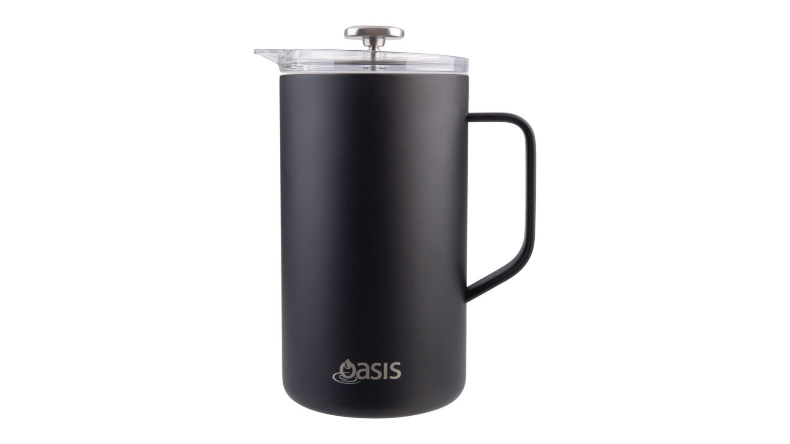 Oasis 1 Litre Stainless Steel Double Wall Insulated Coffee Press - Black