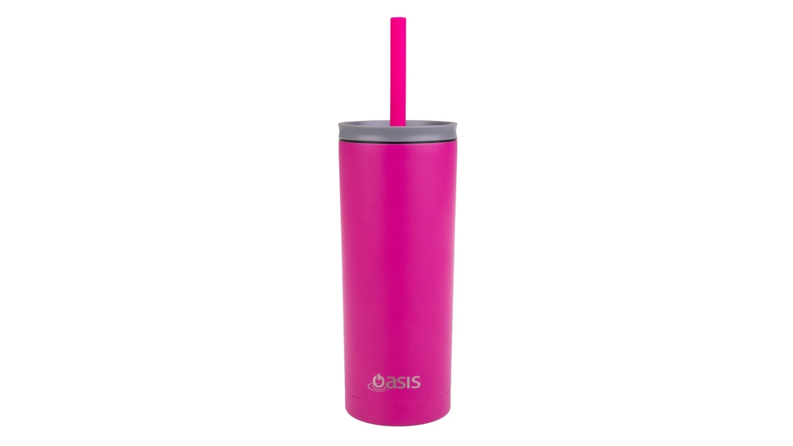 Oasis Super Sipper 600ml Stainless Steel Insulated Tumbler - Fuchsia