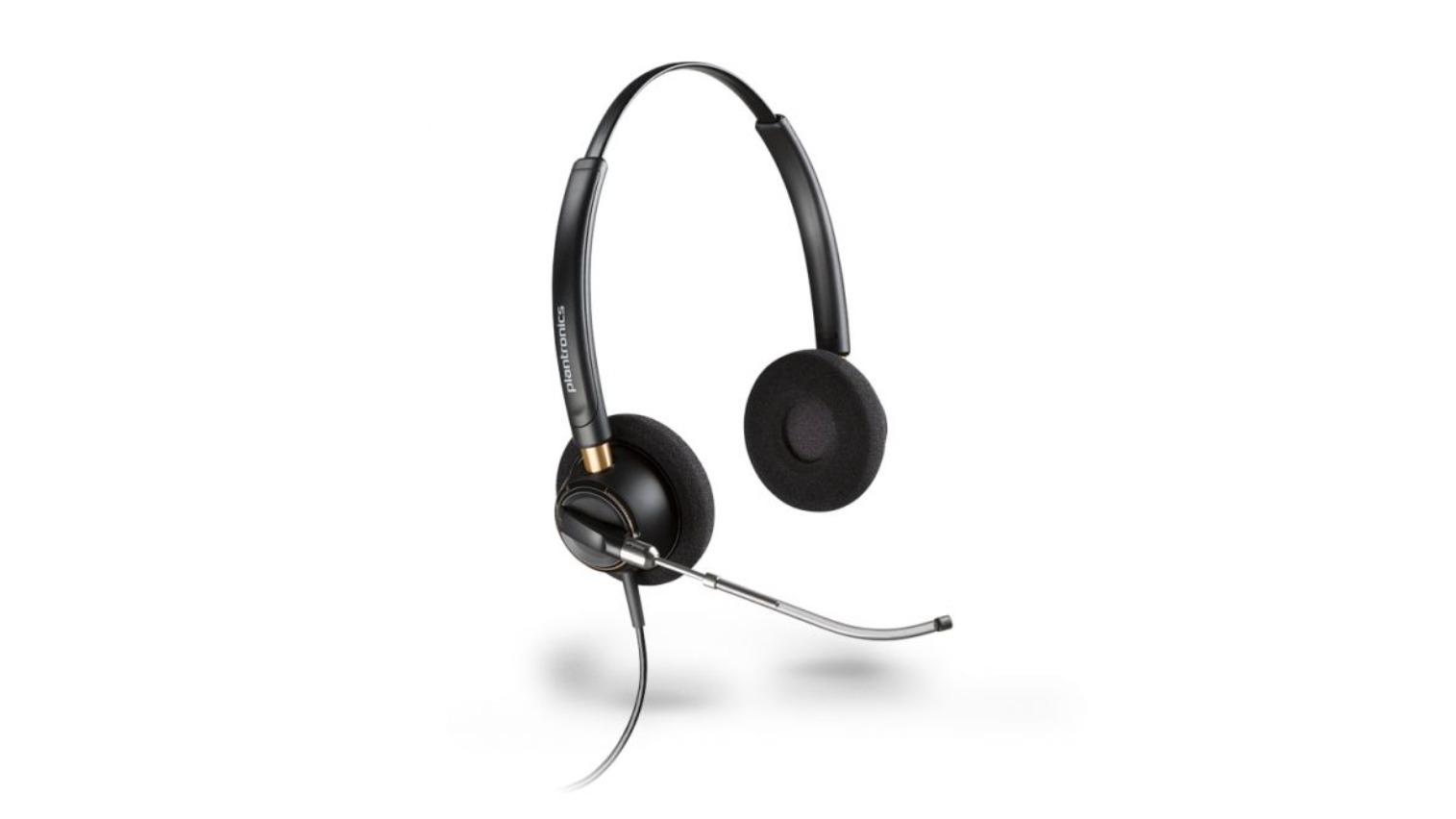 HP Poly EncorePro 520V Binaural Headset VoiceTube + Quick Disconnect