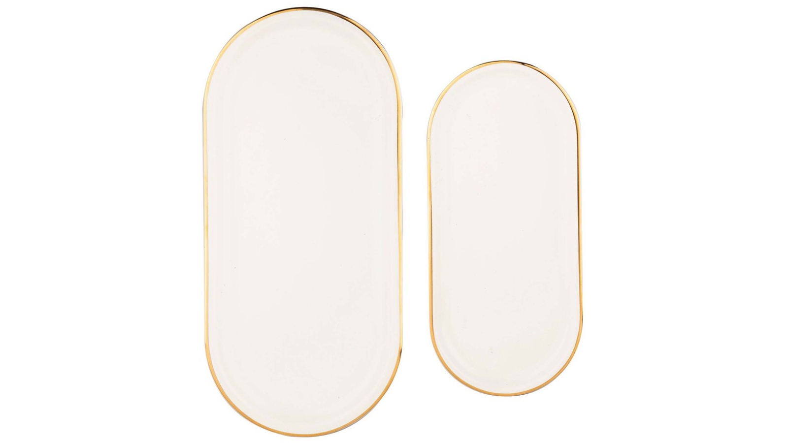 TEMPA 2 Piece Asteria Serving Tray Set - White