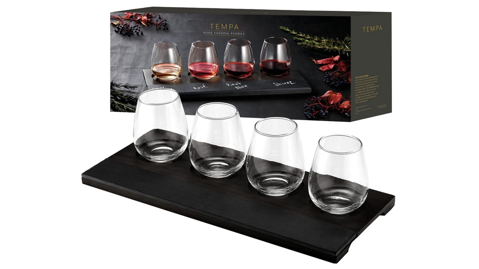 Tempa 5 Piece Black Atticus Wine Paddle Set