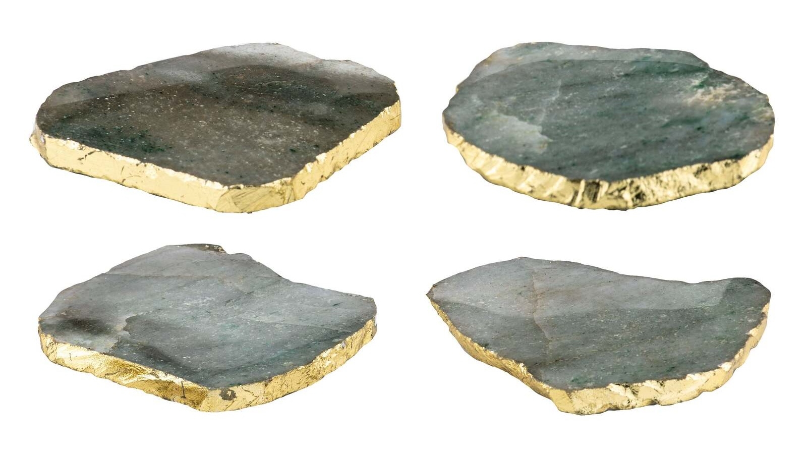 TEMPA Set of 4 Allira Agate 10cm Coaster - Green