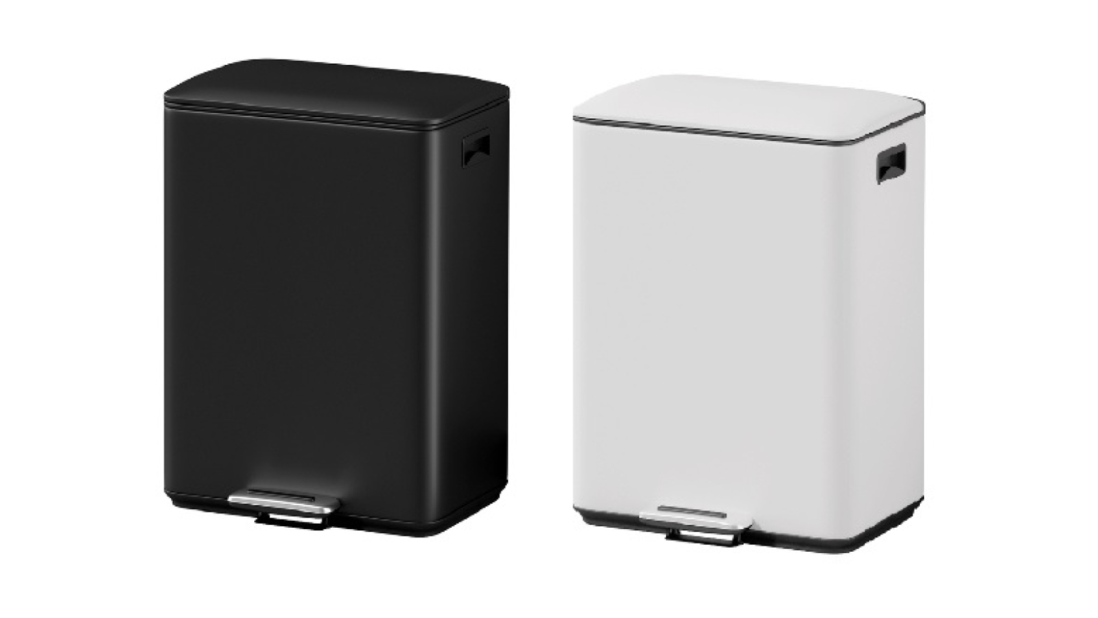 Cefito Dual Compartments Pedal Rubbish Dustbin - 40 Litre
