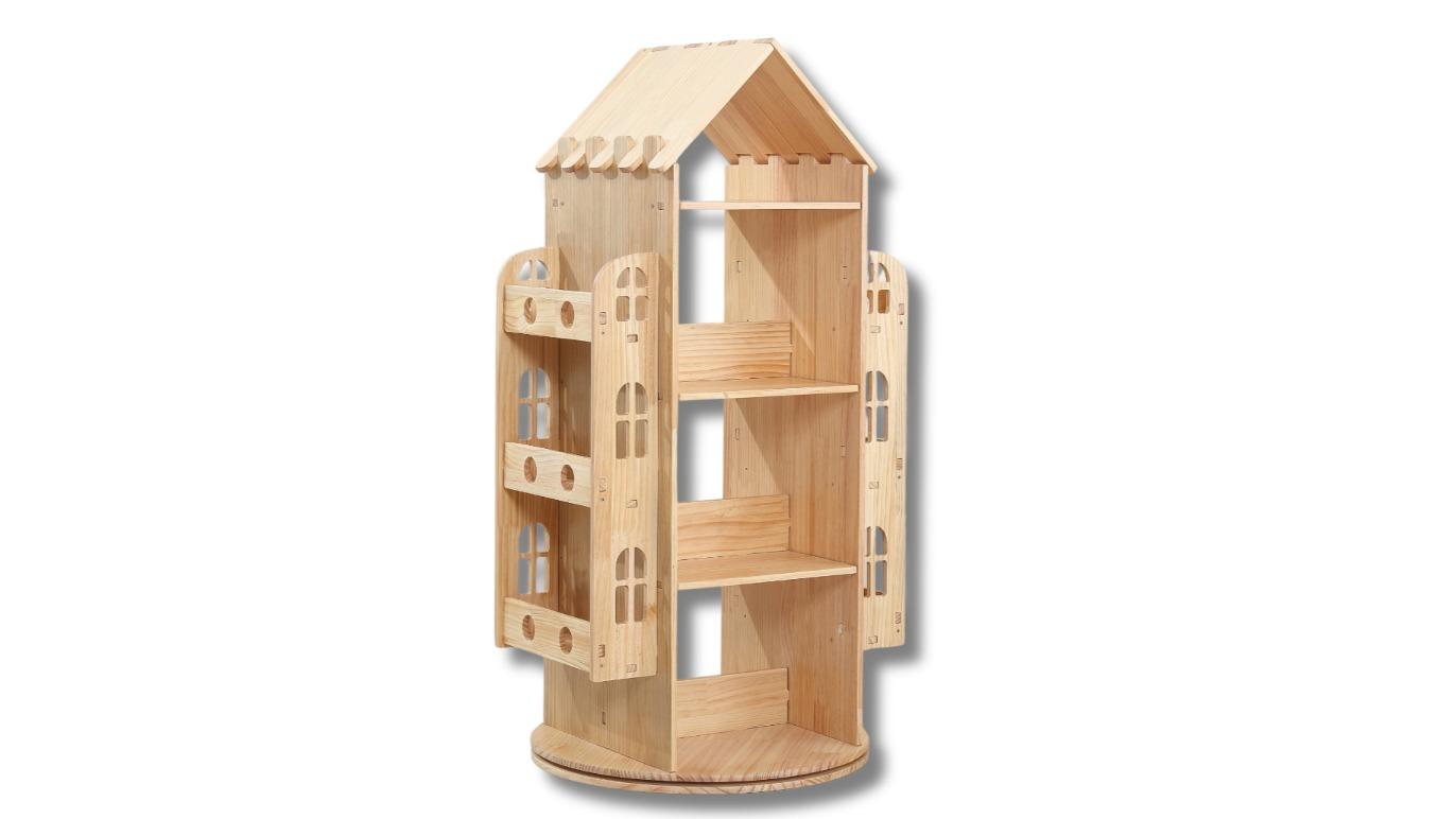 All 4 Kids Rowan Solid Revolving Bookcase - Timber