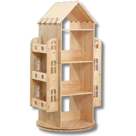 All 4 Kids Rowan Solid Revolving Bookcase - Timber