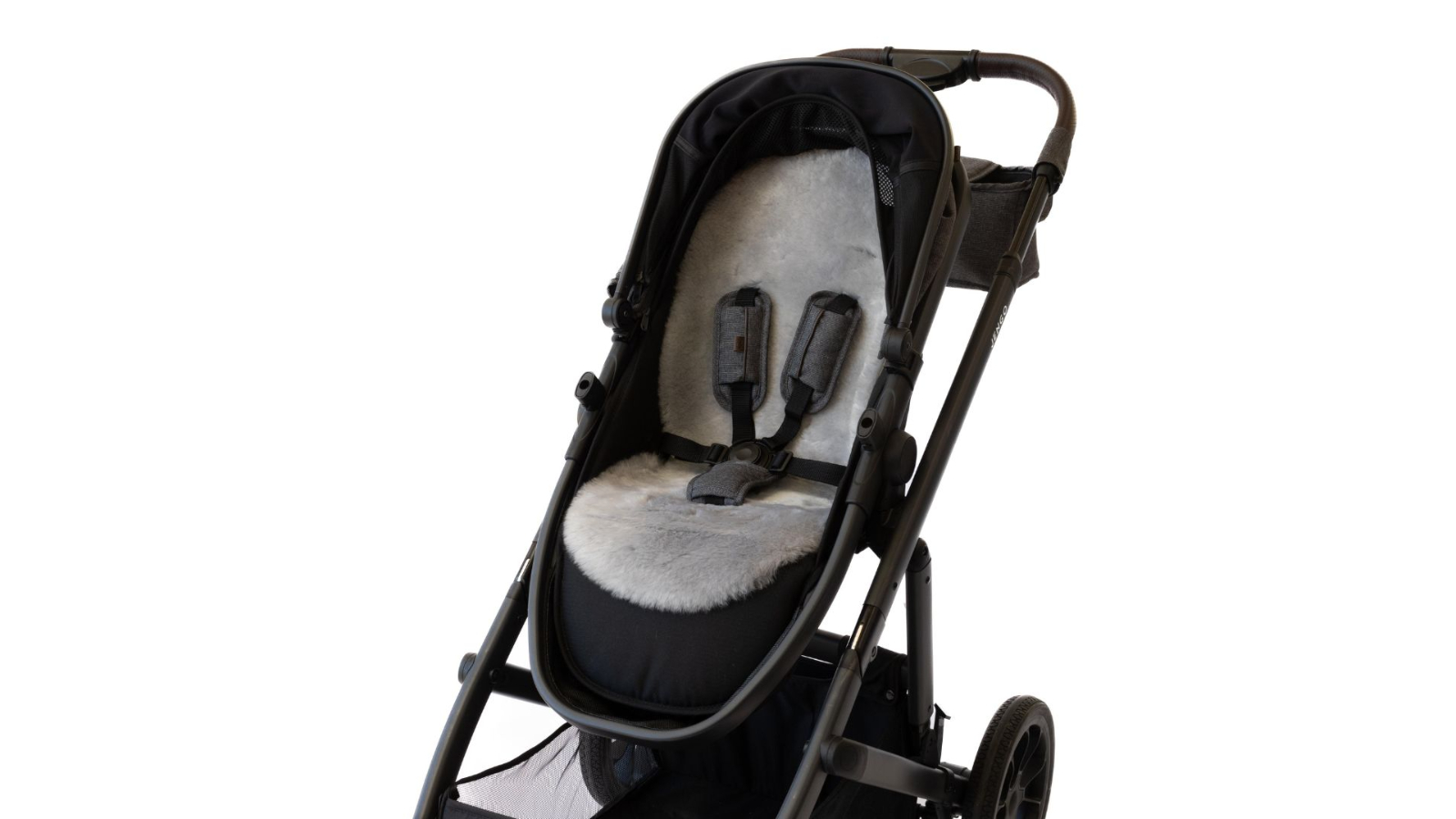 Naturally Sheepskins Luxe Lambskin Shorn Wool Pram Liner - Grey