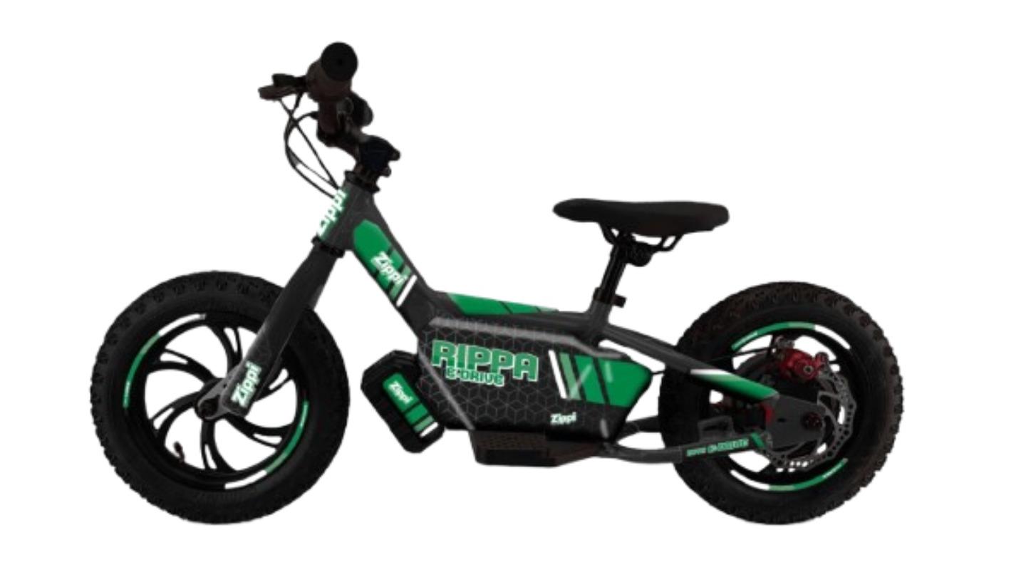 Zippi Electric Rippa 12 E-Drive Kids Balance E-bike - Green