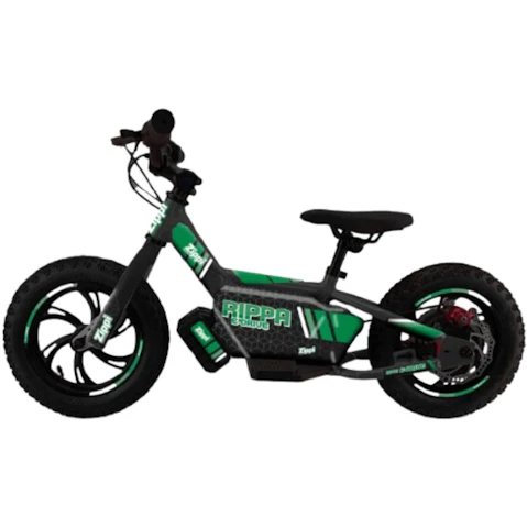 Zippi Electric Rippa 12 E-Drive Kids Balance E-bike - Green