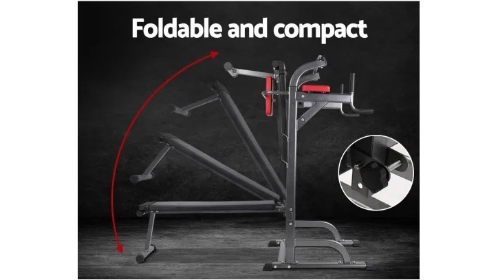 Everfit Chin Up Flat Bench Station Harvey Norman