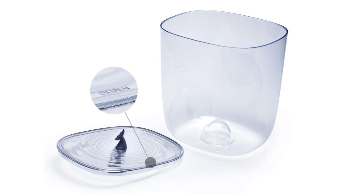 Qualy Moby Whale Ocean 3.5 Litre Container - Clear/Blue