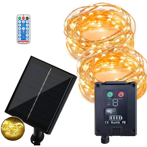 NNETM Radiant Glow Solar Curtain 300 LED Light