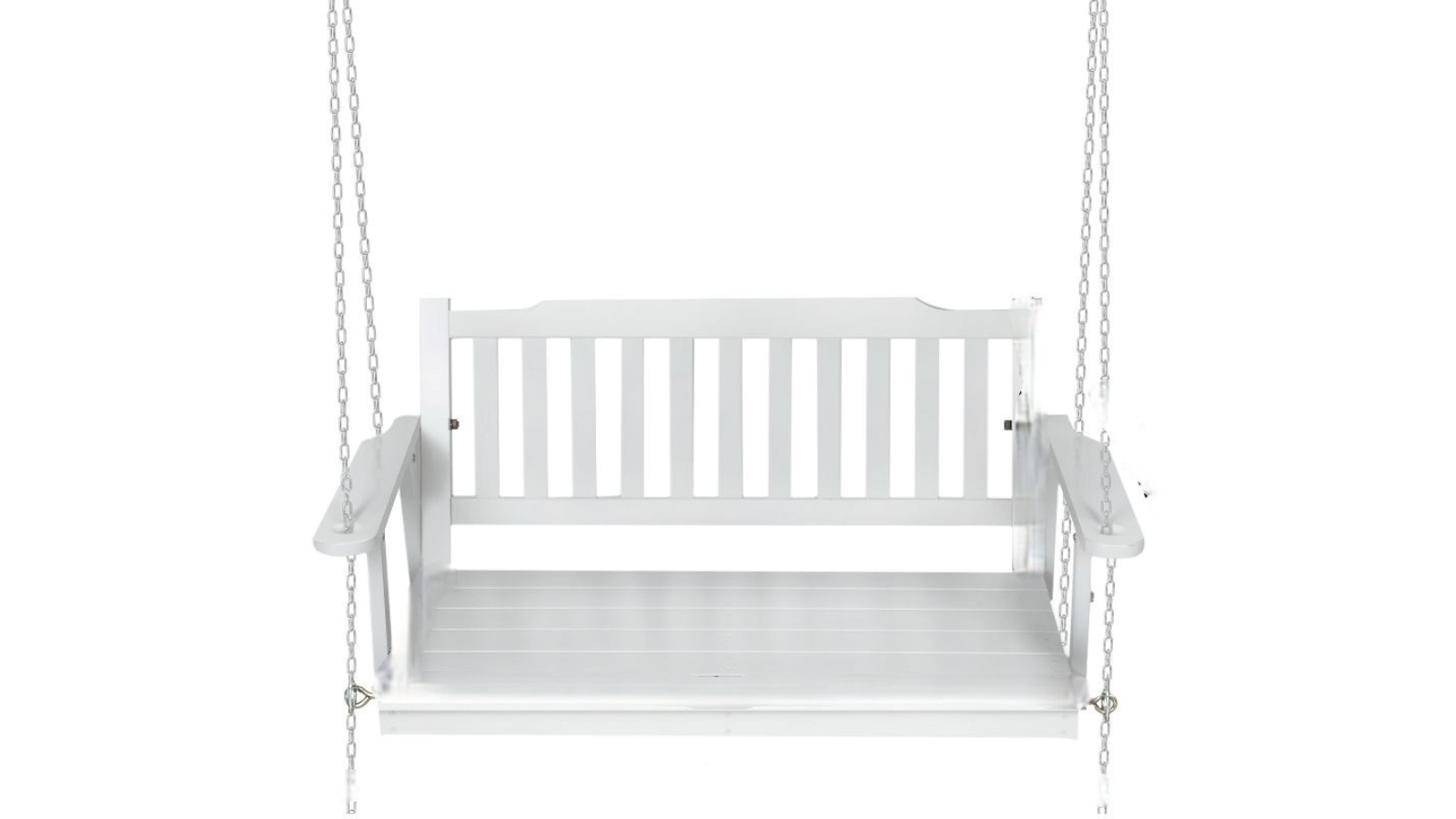 Gardeon Wooden Outdoor Porch Swing Chair with Chains - White