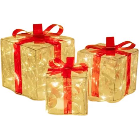 TM Festive LED Christmas Gift Boxes Set