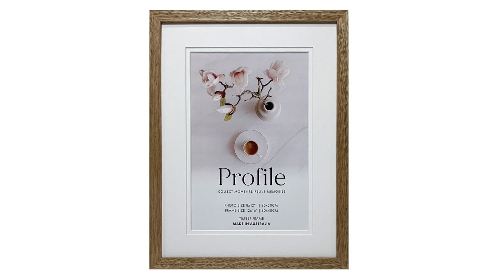 Platinum Tassie Oak 30x40cm Photo Frame fits one 8x12-inch Photo