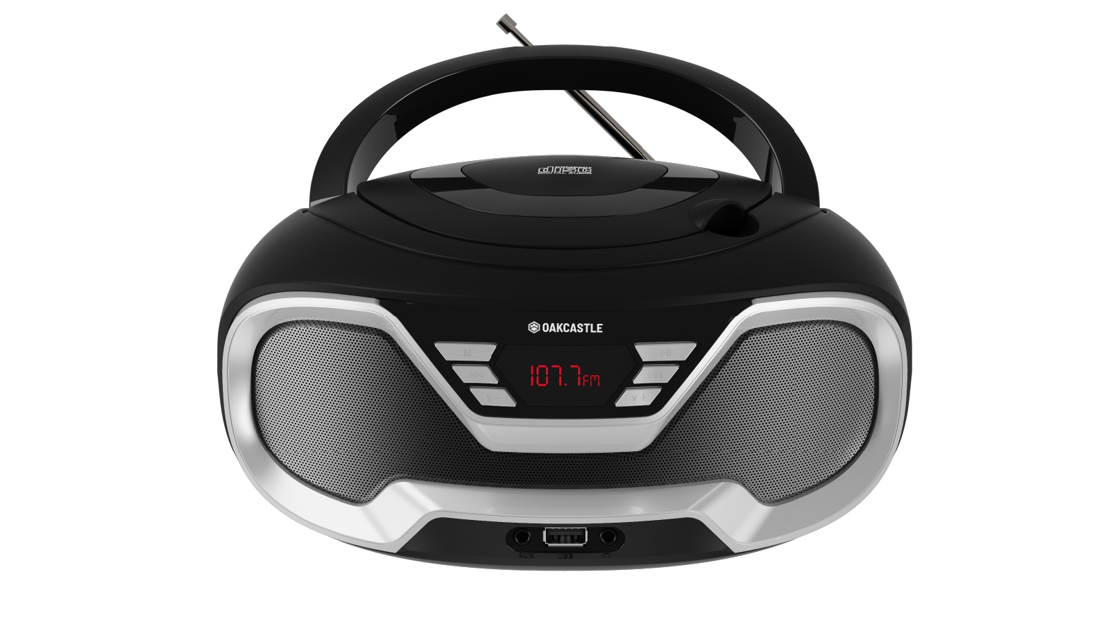 Oakcastle CD200 Portable Bluetooth CD Player Black Harvey Norman
