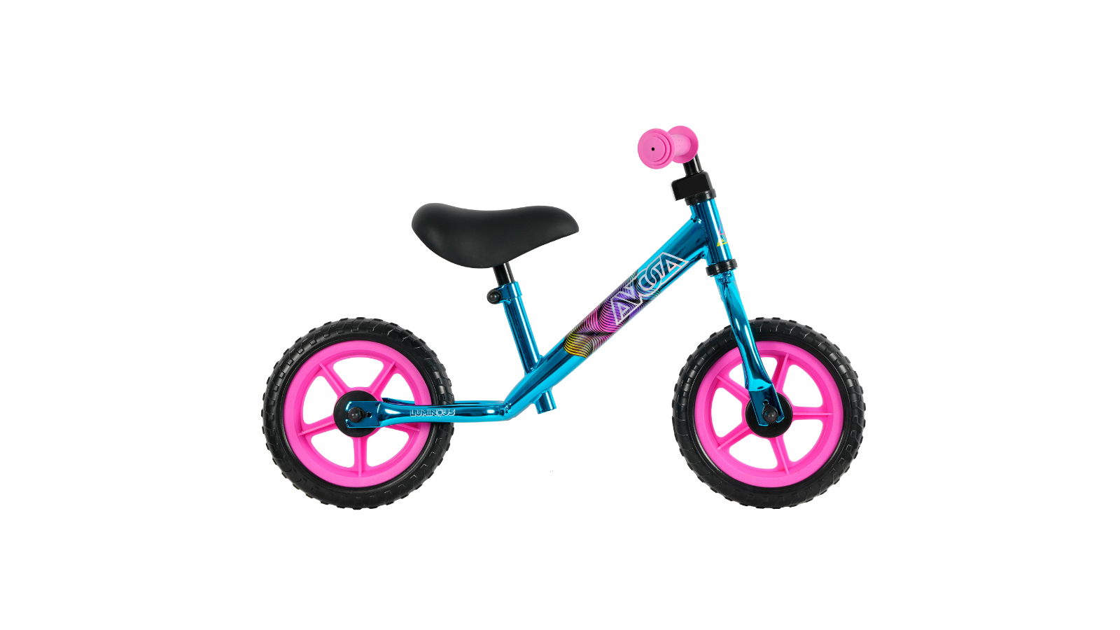 Avoca Luminous Balance Bike - Teal and Pink